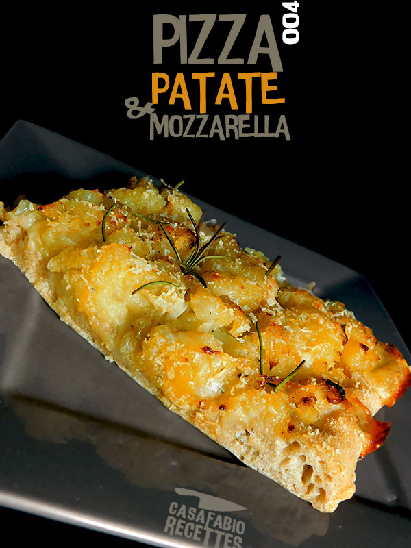 Pizza patate e mozzarella