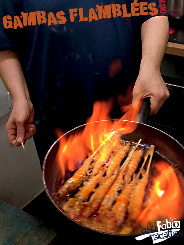 Gambas flambées