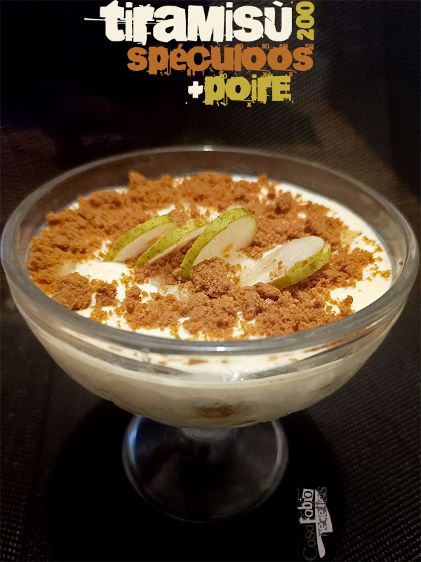 Tiramisù aux spéculoos et à la poire