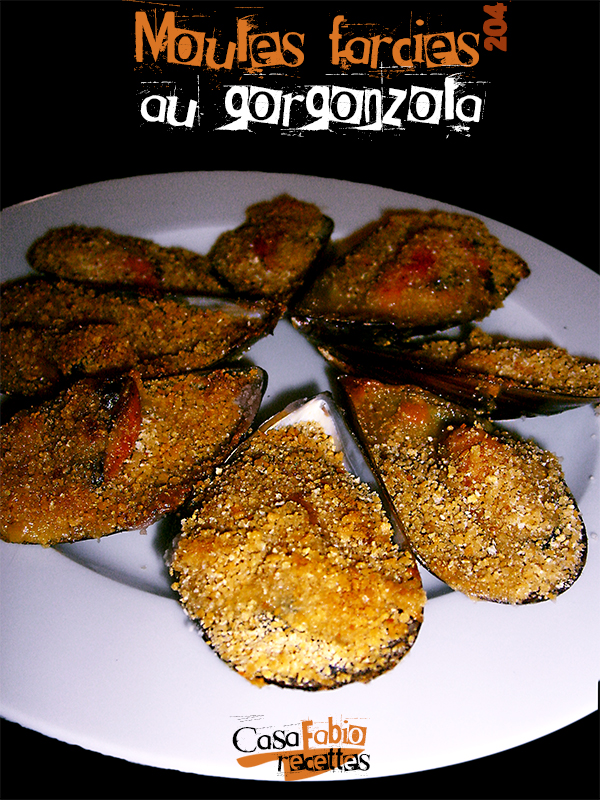 Moules farcies au gorgonzola
